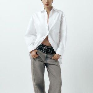 Zara Oversized White Button Down